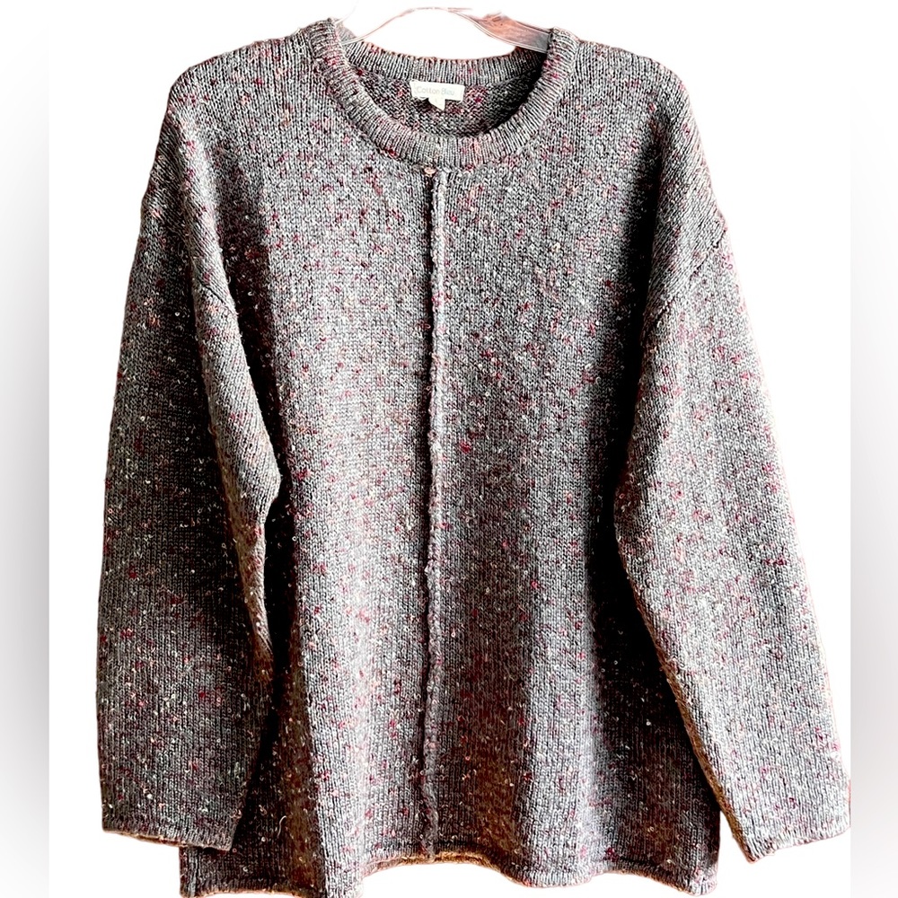 Cotton Bleu Sweater popover rollneck long sleeve Dark Grey